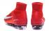 NIke Mercurial Superfly V FG ACC Zapatos de fútbol para niños Rojo Naranja Negro Blanco