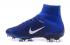 NIke Mercurial Superfly V FG ACC Zapatos de fútbol para niños Royal Azul Negro Blanco