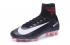 Nike Mercurial Superfly V FG ACC chống thấm nước đen trắng đỏ cổ điển màu sắc phù hợp Giày bóng đá