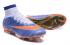 Sepatu Sepak Bola Nike Mercurial Superfly ACC FG CR7 Warna Biru Mango Flyknit Soccers 718753-464