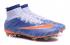 Sepatu Sepak Bola Nike Mercurial Superfly ACC FG CR7 Warna Biru Mango Flyknit Soccers 718753-464