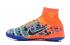 Sportovní fotbalové boty Nike Mercurial Superfly V FG ACC High EA Fotbalové Oranžové Barevné Navy Blue