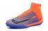 Nike Mercurial Superfly V FG ACC High EA Sports Football Chaussures Soccers Orange Coloré Bleu Marine