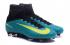 Sepatu Sepak Bola Tinggi Nike Mercurial Superfly V FG ACC Soccers Biru