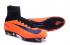 Nike Mercurial Superfly V FG ACC Zapatos de fútbol altos Soccers Naranja Negro