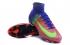 Vysoké fotbalové boty Nike Mercurial Superfly V FG ACC Soccer Red Blue
