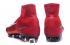 Nike Mercurial Superfly V FG ACC Zapatos de fútbol altos Soccers Rojo Blanco Negro