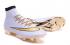 Nike Mercurial Superfly V FG ACC High Soccers Zapatos de fútbol Blanco Oro Metal