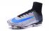 Nike Mercurial Superfly V FG ACC Zapatos de fútbol para niños Blanco Azul Negro