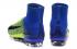 Nike Mercurial Superfly V FG ACC รองเท้าฟุตบอลสีเขียวสีน้ำเงินสีดำ