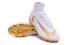 Nike Mercurial Superfly V FG Real Madrid Soccers Shoes Blanco Dorado
