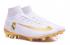 Nike Mercurial Superfly V FG Real Madrid Soccers Shoes Branco Dourado
