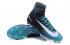Nike Mercurial Superfly V FG Soccers ACC กันน้ำสีดำสีน้ำเงินสีขาว