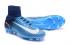 Футбольные бутсы Nike Mercurial Superfly V FG high help белые темно-синие