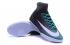 футбольные бутсы Nike Mercurial X Proximo II IC ACC MD, черные, голубовато-зеленые