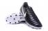 Nike Tiempo VII Legend 7 haut de la préparation de cuir FG noir blanc hommes chaussures de football
