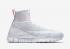 Sepatu Pria Nike Free Flyknit Mercurial Triple White Pure Platinum University Red 805554-100