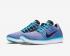 Nike Free RN Flyknit Femmes Pueple Bleu Noir Chaussures de Course 831070-401