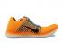 scarpe da corsa Nike Free RN Flyknit Sneaker Laser Arancione da donna 831070-800