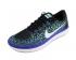 Femmes Nike Free RN Distance Noir Vert Glow Persan Violet Chaussures de course 827116-013
