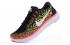 Womens Nike Free RN Distance Black White Volt Hot Lava Running Shoes 827116-017
