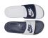 Sandalias Nike Benassi JDI Mismatch para hombre Midnight Navy Blanco Estilo 818736-410