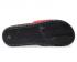 Nike Benassi JDI Print Sandales à glissière noires et rouges pour hommes 631261-022