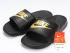 Nike Womens Benassi Slide JDI LTD Black Gold Unisex Casual Shoes 343880-392