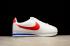 Nike CLASSIC CORTEZ Leather Casual Shoes Branco vermelho 808471-103