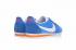 Nike Classic Cortez Nylon Sininen valkoinen oranssi hengittävä tikkaus 488291-404