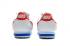 Nike Classic Cortez Nylon Prm Couro Branco Azul Vermelho Casual 807471-173