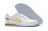 Nike Classic Cortez Nylon Prm Couro Branco Metálico Ouro Casual 807471-171