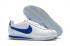 Nike Classic Cortez Nylon Prm Couro Branco Royal Blue Casual 807472-014