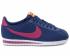 Womens Nike Classic Cortez Leather Blue Void True Berry Womens Shoes 807471-406