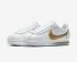 sapatos femininos Nike Classic Cortez branco metálico dourado 807471-106