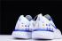 Мужские и женские кроссовки Nike Epic React Flyknit бело-синие с разноцветными точками AJ0067 993