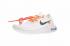 Off White x Nike Epic React Flyknit Summit Hvid Sort Orange AQ0070-100