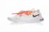 Off White x Nike Epic React Flyknit Summit Hvid Sort Orange AQ0070-100