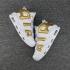 Nike Air More Uptempo Basketball Chaussures Homme Blanc Or