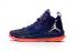 Nike Jordan Super Fly 5 Herren-Basketballschuhe, Sneaker, Lila, Blau, Orange