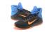 Nike Prime Hype DF 2016 EP Schwarz Blau Orange Herren Basketballschuhe 844788-003