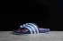 Adidas Adilette プレミアム スライド ブルー クラウド ホワイト ハイレゾ レッド FX4429 。
