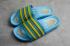 Adidas Adilette Premium Slides licht Aqua Helder Geel Paars FX4379