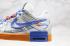 Nike Air Rubber Dunk Off-White UNC Blanco Universidad Azul Metálico Plata CU6015-105 2020 Nuevo lanzamiento