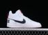 Nike Court Borough Mid GS Wit Obsidian Universiteit Rood 839977-107