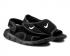 Nike GS Sunray Adjust 4 Sandálias esportivas pretas e brancas 386518-011