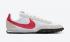 Nike Waffle Racer Red Swoosh สีขาวสีเทา CN8116-100