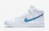 Nike DUNK SB High Skateboarding, unisex-schoenen, vrijetijdsschoenen, wit blauw 313171