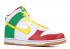 Nike SB Dunk High 60 Rasta White Gum Green Yellow Red 517562-173