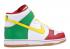 Nike SB Dunk High 60 Rasta White Gum สีเขียว สีเหลือง สีแดง 517562-173